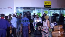 HOW HISTORIC WINTER OLYMPIC BOBSLED TEAM WELCOME BY NIGERIAN AT THE AIRPORT IN LAGOS