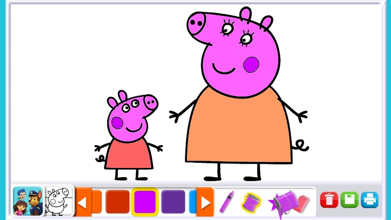 Peppa Pig Mummy Pig George Pig Nick Jr Coloring Book Fun For Kids