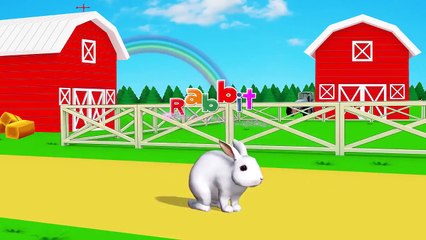 Learn Animals   Farm animals name and sound - Kids Learning   Learning for baby