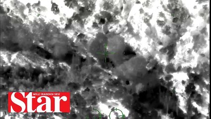 PKK�nın mühimmat deposunun yerle bir edilme anı