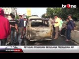 Mobil Minibus Terbakar Habis di Rawamangun