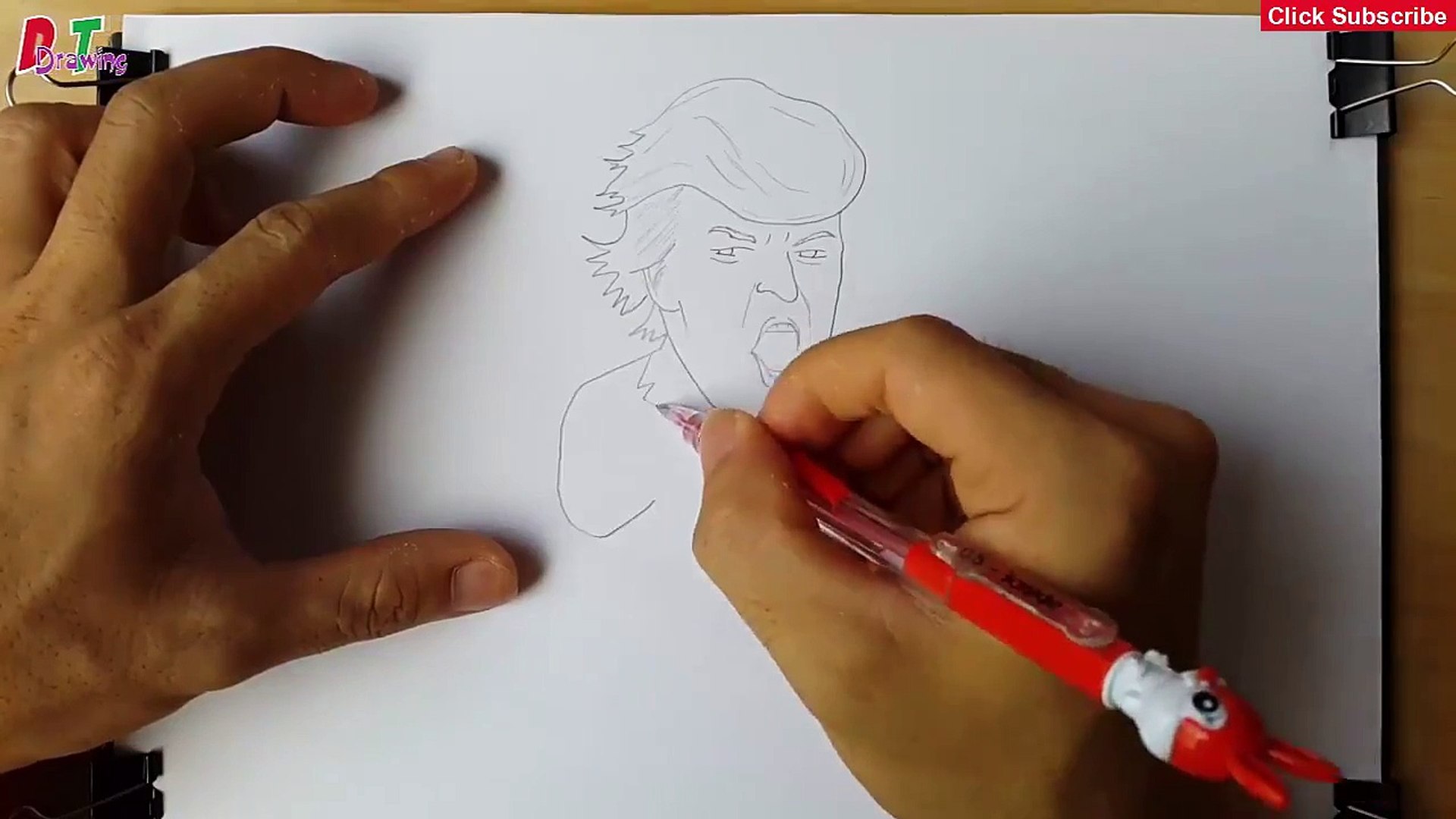 Donald Trump - 3D Drawing Donald Trump - How To Draw Donald Trump