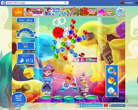 Bubble Witch Saga 2-Level 1851