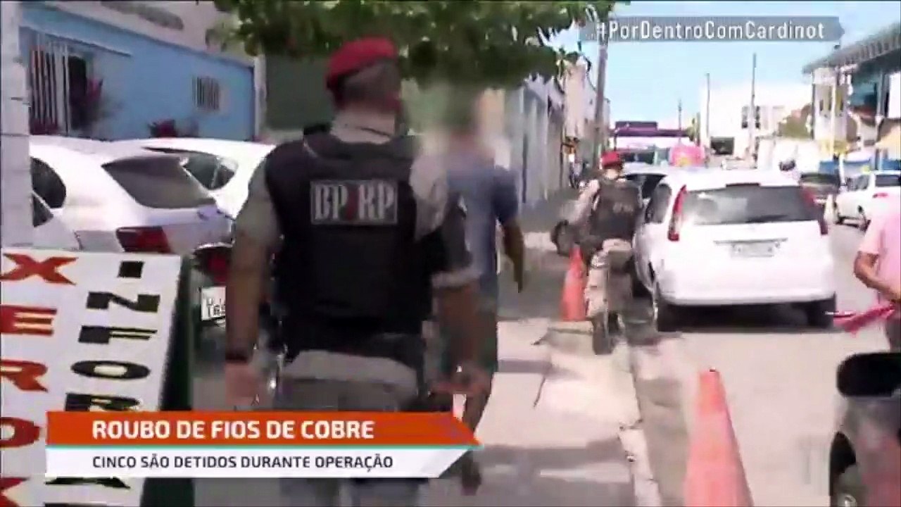 Operação contra roubo de fios detém cinco