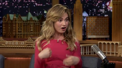 Lily James Performed Music with Abba