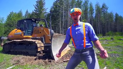 Carguero con Blippi Español | Camiones de Construcción para Niños | Cargadora Compacta