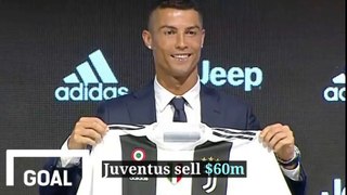Juventus sell $60m worth of Cristiano Ronaldo jerseys in 24 hours