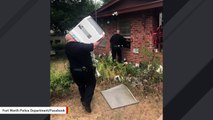 Officers Install An Air Conditioner In Elderly Woman’s Home