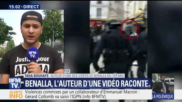 Benalla: à aucun moment on ne pouvait penser que c'était des collaborateurs du président , raconte l'auteur d'une vidéo