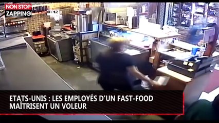 Etats-Unis : les employés d'un fast-food maîtrisent un voleur (vidéo)