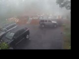 Security Camera Captures Tree Falling During Storm in New Hampshire