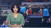 Koreas' joint table tennis team in the mixed doubles lose against South Korean duo