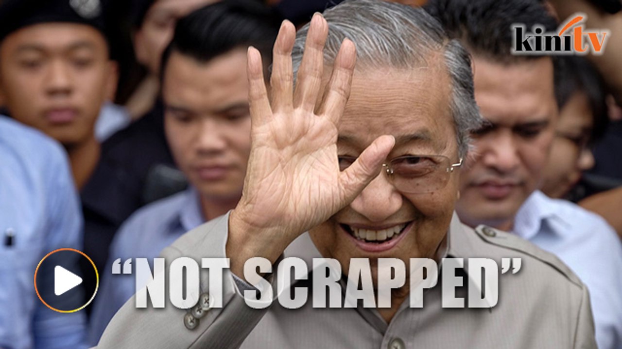 Dr Mahathir: KL-S'pore HSR postponed, not scrapped