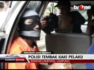 Polisi Tembak Kaki Pelaku Pencuri Uang Nasabah