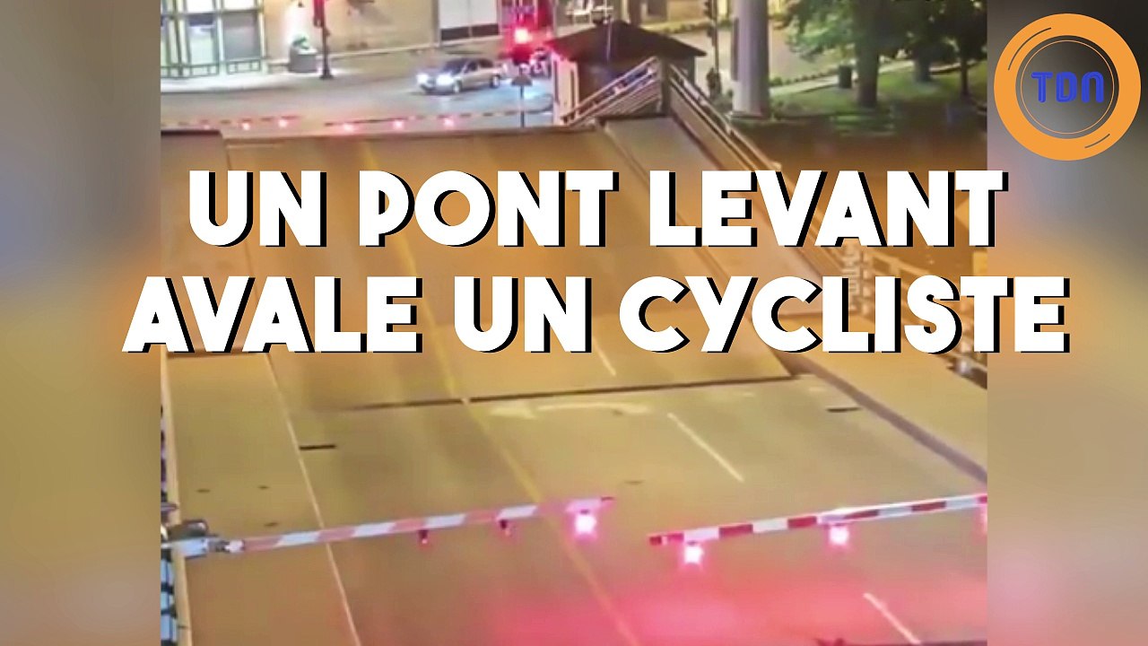 Un pont levant avale un cycliste !