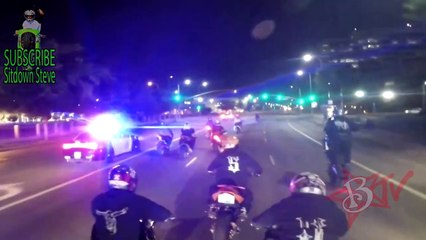 POLICE CHASE Motorcycle Messing With COPS Street Bike CRASH ACCIDENT Running From The COP Helicopter