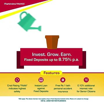 Mahindra Finance - Fixed Deposits (8.75% interest p.a.)