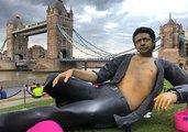 T-Rex Rated: Bare-Chested Jurassic Park Jeff Goldblum Statue Appears in Central London