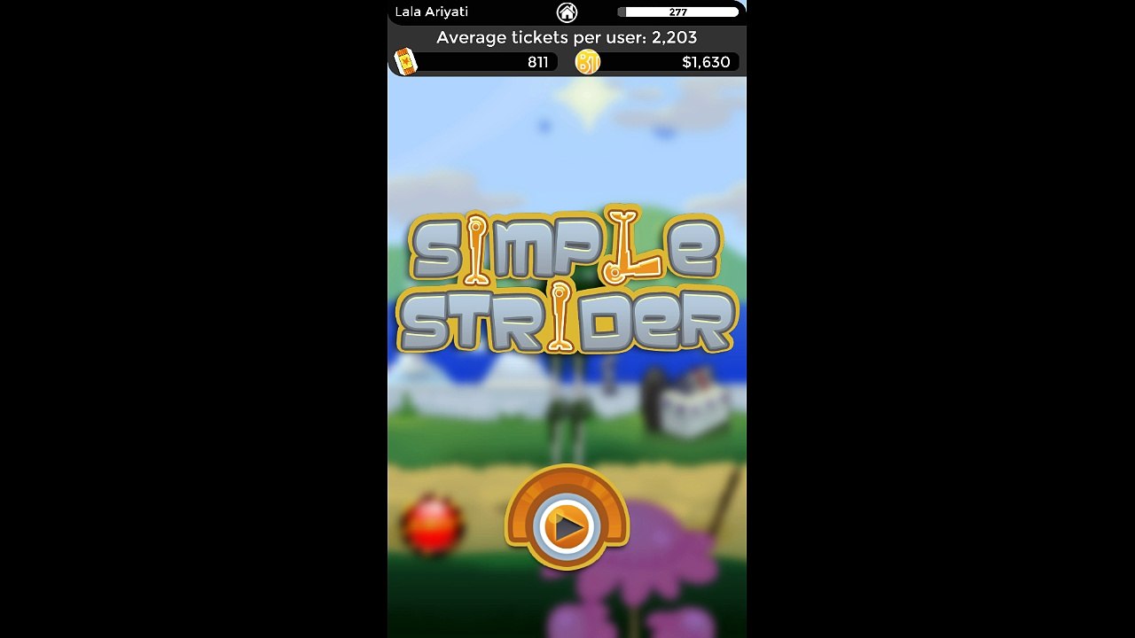 My highest score in this game : Simple Strider !