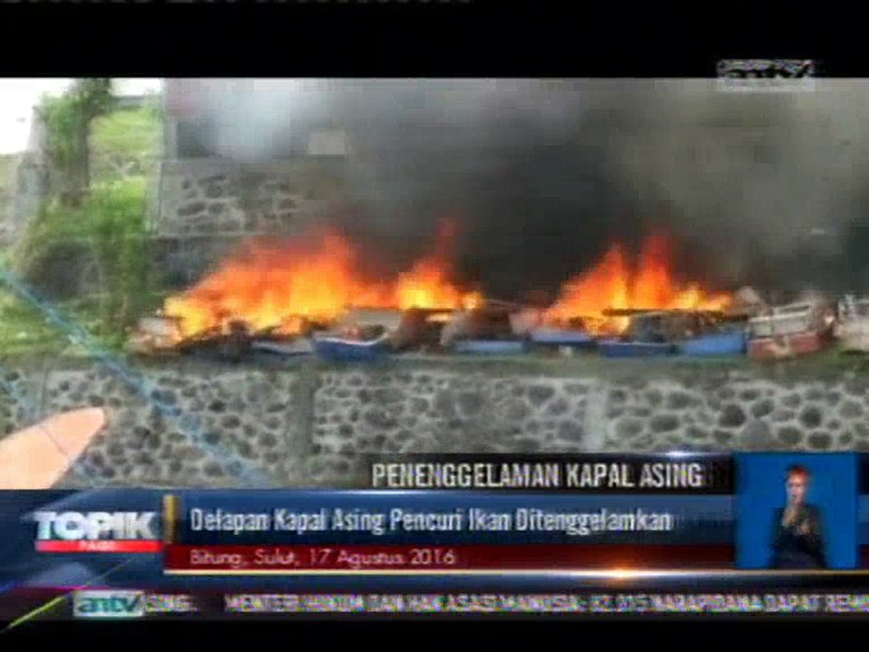 HUT RI Kapal-kapal Asing Pencuri Ikan Ditenggelamkan