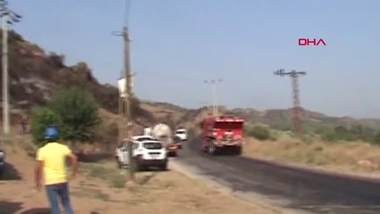 Aydın Nazilli'de Yanan Orman ve Zeytinlik Alan Gündüz Görüntülendi