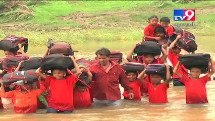 Ankleshwar: Kids putting lives at risk to get education, crossing dangerous river to reach school