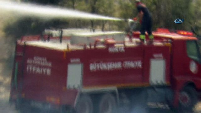 Konya’da ormanlık alana sıçrayan yangın büyümeden söndürüldü