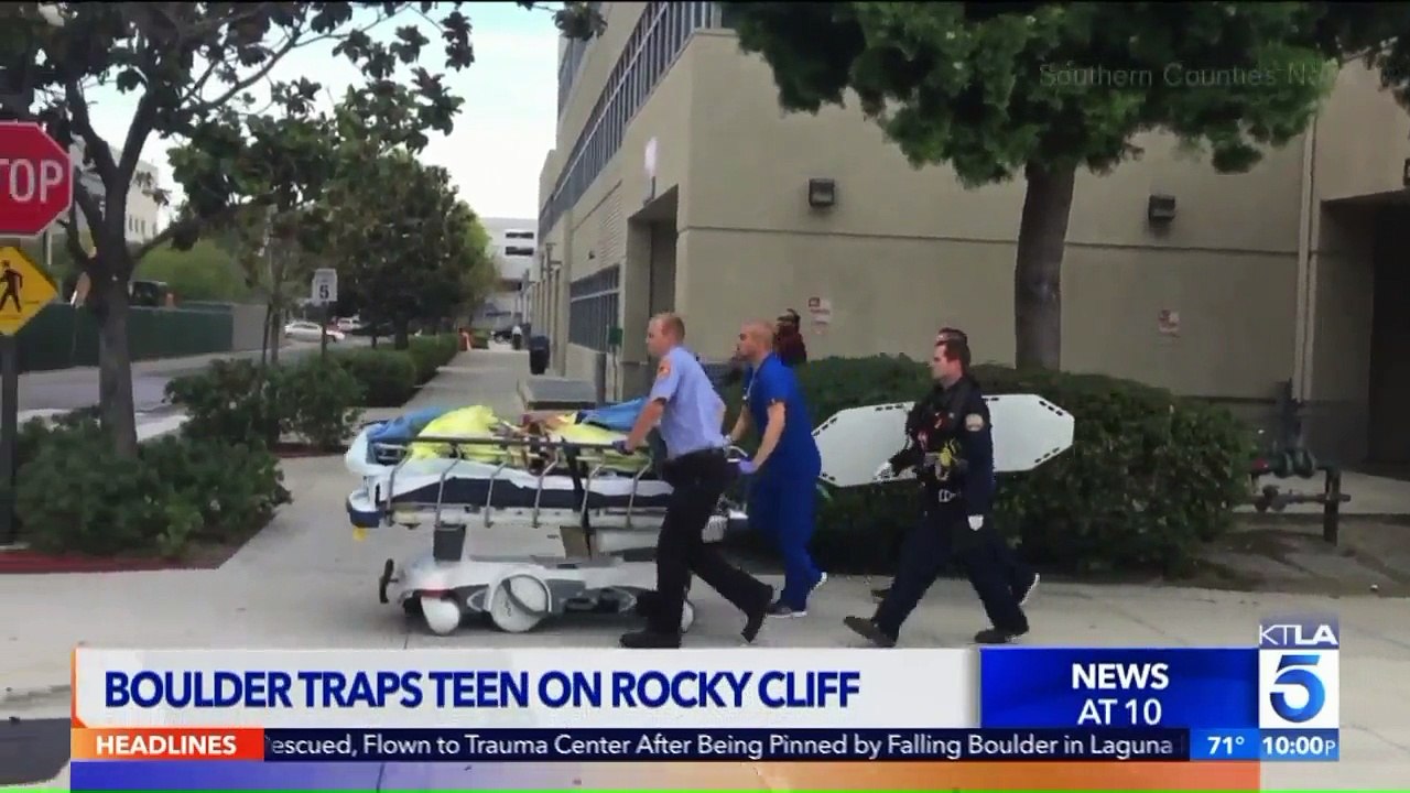 Teen Rescued After Being Pinned by Falling Boulder at California Beach
