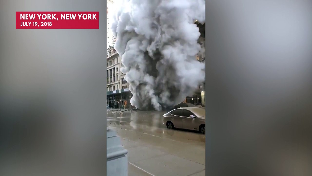 Steam Pipe Explodes In New York City