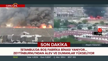 Zeytinburnu'nda alevler yükseliyor