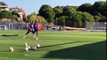 La chilena de Oblak en el entrenamiento del Atlético de Madrid