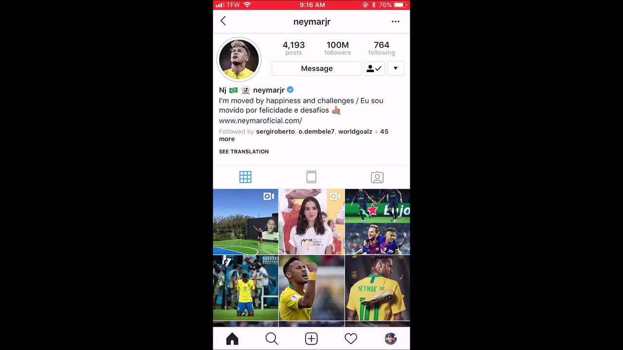 Neymar Trolls Himself With Neymar Challenge!