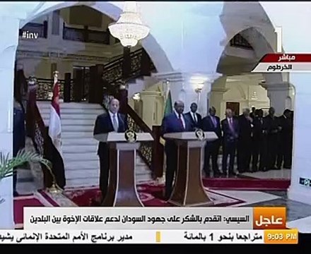 السيسى: سنعمل مع السودان على تحقيق المصالح المشتركة