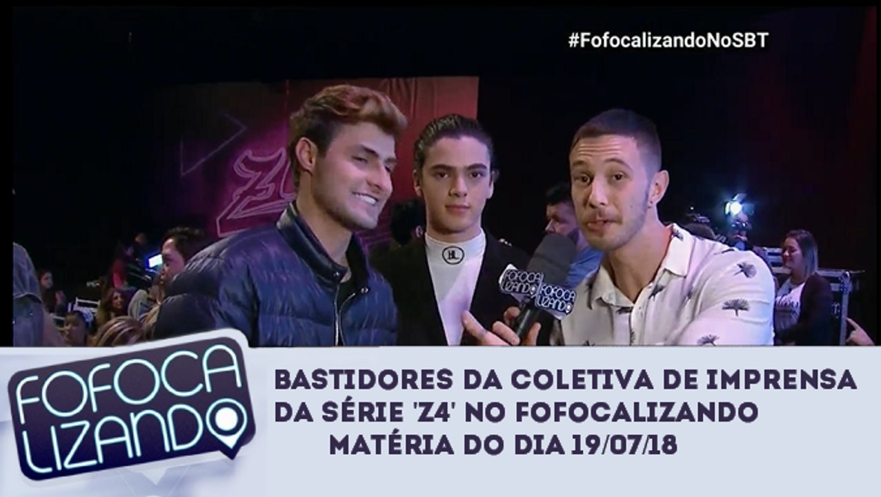 Fofocalizando (19/07/18) - Bastidores da Coletiva de Imprensa da série 'Z4' do SBT e Disney