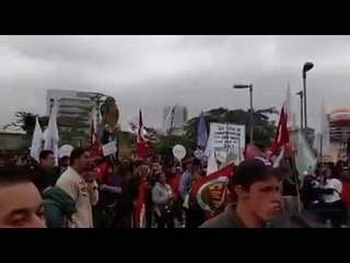Protesto no Largo da Batata no dia da greve geral