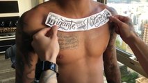 Neymar faz referência a hino do Brasil em nova tatuagem