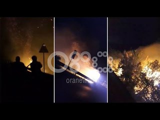 Ora News - Zjarr në një sipërfaqe me pyje në Dhërmi