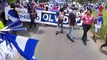 Estudiantes realizan una caminata hacia El Chipote en solidaridad con la UNAN Managua