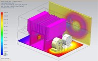 Power Supply Thermal-Flow CAE Analysis Result (Cutting Plane Result)