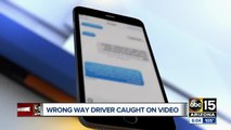 Woman who captured wrong way driver on video speaks