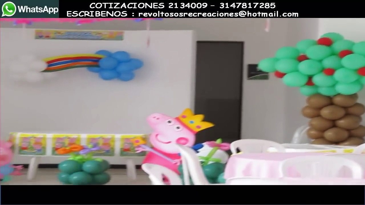 Thematic party decoration by Peppa Pig