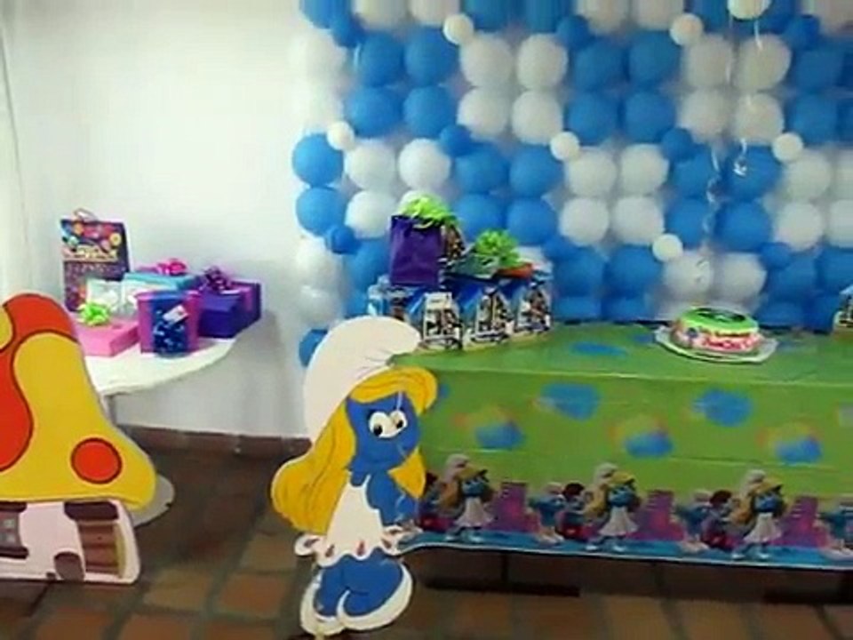 Decoracion thematic party of Smurfs