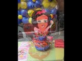 Themed party decoration with gift boxes and gift boxes