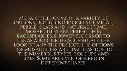 Mosaic Tiles - High Quality Installation Services In Ottawa
