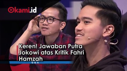 Keren! Jawaban putra Jokowi atas Kritik Fahri Hamzah
