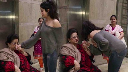 Jhanvi Kapoor's CARING gesture towards Grandmother at Dhadak screening; Watch Video| FilmiBeat