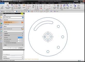NX 2D Drafting : Create bolt centerline symbols