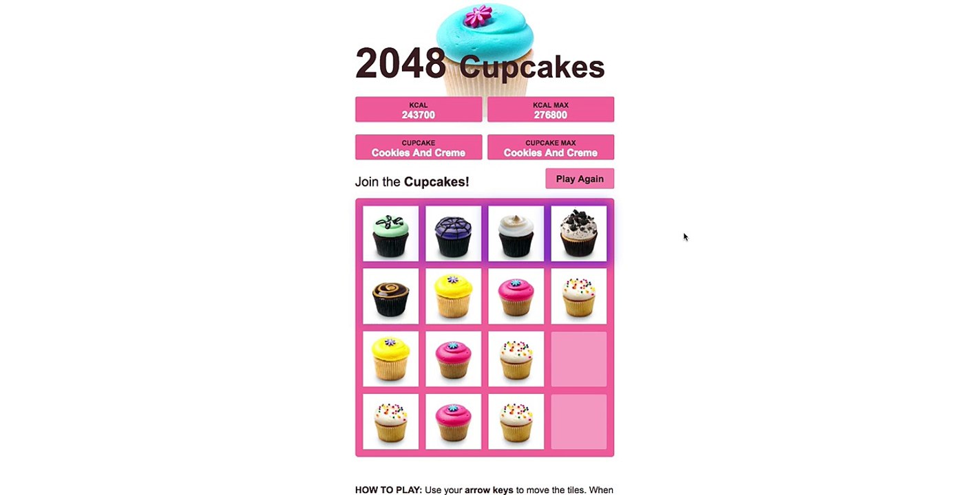 2048 Cupcakes Win