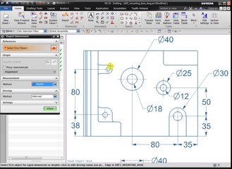 NX 2D Drafting : Create inferred dimensions