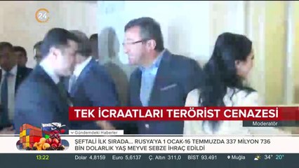 Terörist tabutuna omuz verdi